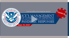 ICE’s Management of COVID-19 in Its Detention Facilities Provides Lessons Learned for Future Pandemic Responses Title Slide
